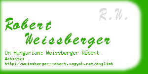 robert weissberger business card